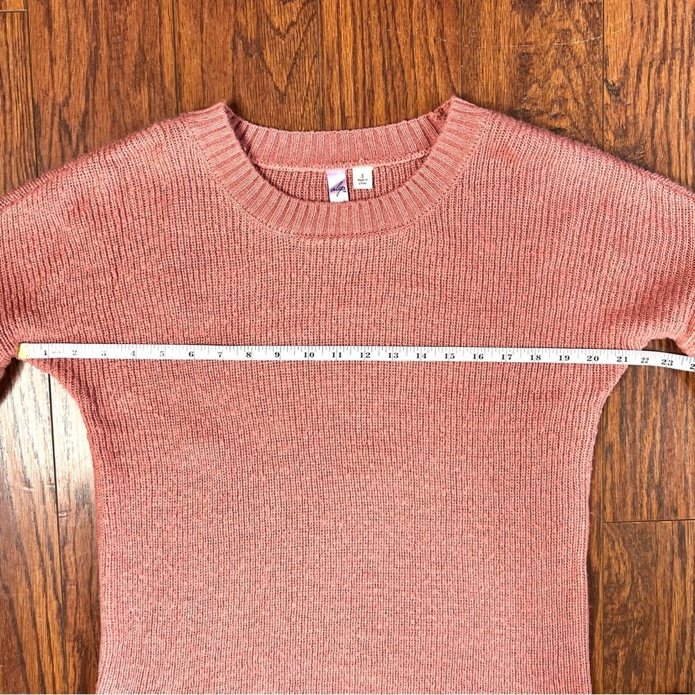 Alya Women's Pink Knitted Ruffle Sleeve Sweater Size Small - Picture 13 of 14
